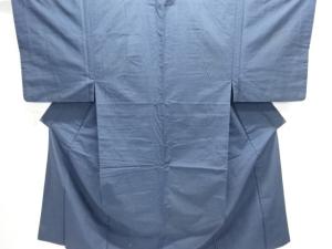 アンティーク　小格子織り出し手織り紬男物着物アンサンブル